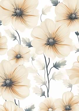 Floral Creamy Flowers