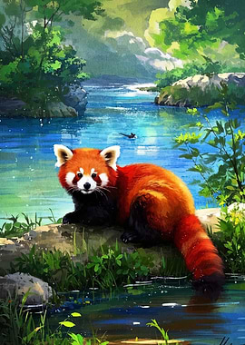 Red Panda by the River