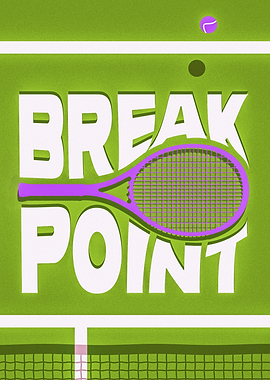 Break Point Tennis Court Illustration