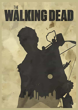The Walking Dead Silhouette Poster