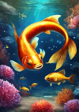 Underwater Goldfish Paradise