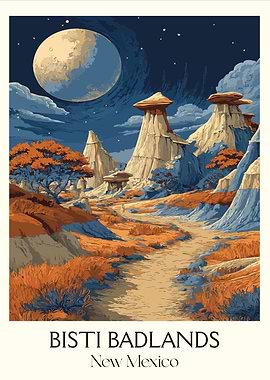 Bisti Badlands New Mexico Landscape Art