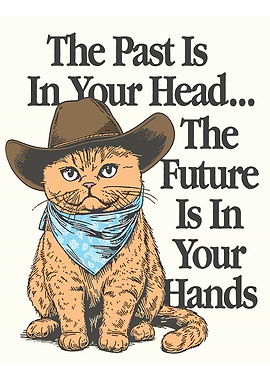 Cowboy Cat Inspirational Quote