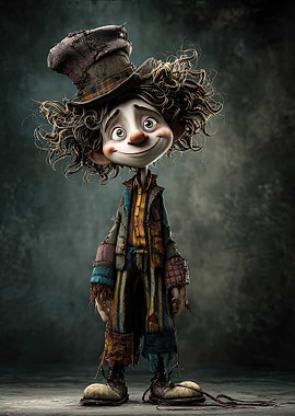 Whimsical Ragged Character Portrait
