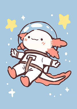 Axolotl Astronaut in Space