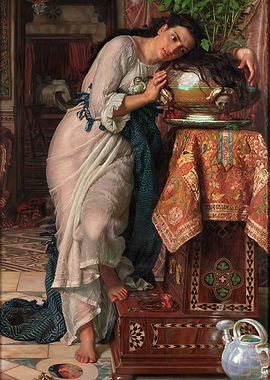Isabella and the Pot of Basil Painting
