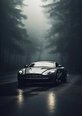 Aston Martin Foggy Forest