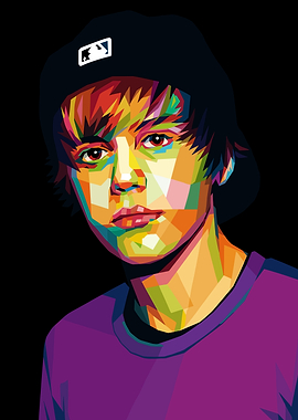Justin Bieber Pop Art Portrait