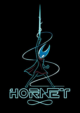 Hollow Knight Hornet Tron - Neon Light