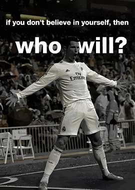Cristiano Ronaldo Motivational Quote Poster