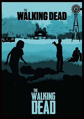 The Walking Dead Silhouette Poster