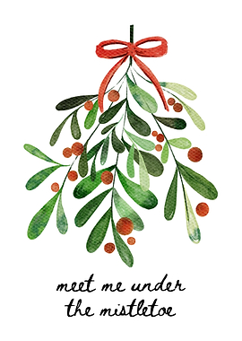 Mistletoe Watercolor