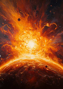 Cosmic Inferno: Birth of a Supernova