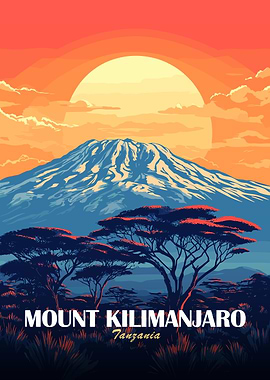 Mount Kilimanjaro Tanzania Landscape Art