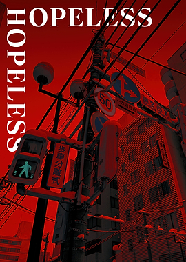 Hopeless Cityscape in Red Concept