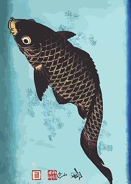 Japanese Koi Fish Art Print