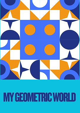 Geometric Pattern with Text