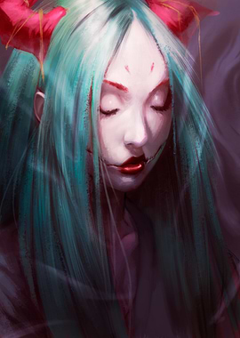 Demon Girl Portrait