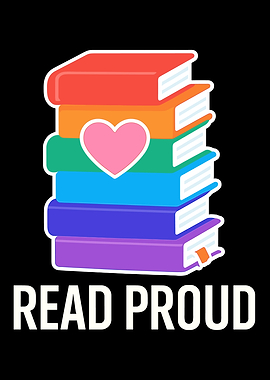 Read Proud: Stack of Rainbow Books