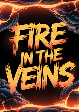 Fire in the Veins Motivational Poster