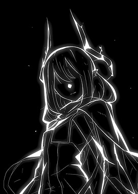 Anime Girl Glowing in the Dark