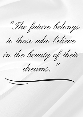 Inspirational Quote on White Fabric