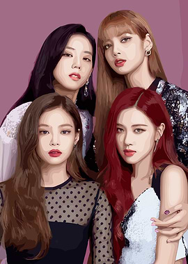 Blackpink digital art portrait