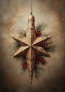 Golden Christmas Star
