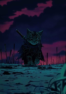 Samurai Cat Warrior