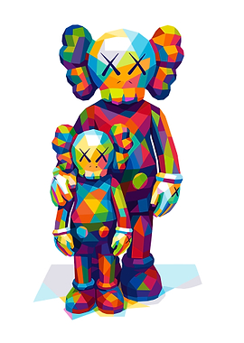 Colorful KAWS Figures Pop Art