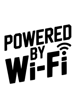 Powered by Wi-Fi Black and White