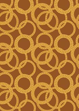 Celtic Knot Rings Pattern on Brown