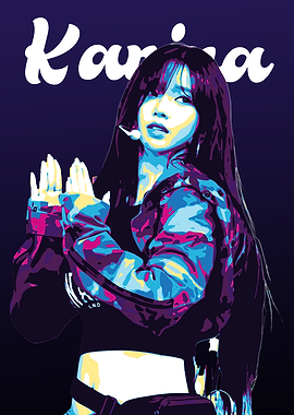 Karina of Aespa Pop Art Portrait