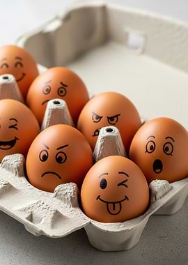 Emotional Eggs in a Carton