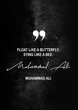 Muhammad Ali Quote Black and White