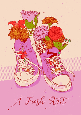 Floral Sneakers: A Fresh Start