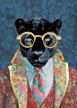 Dapper Panther Portrait