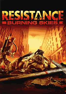 Resistance Burning Skies Game Cover Art