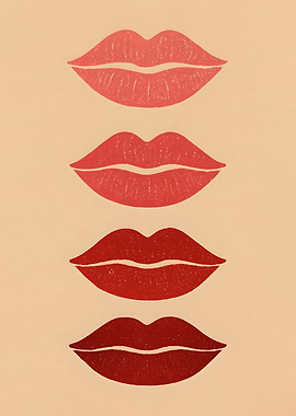 Four Lips Gradient Art