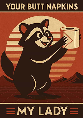 Your Butt Napkins My Lady Raccoon