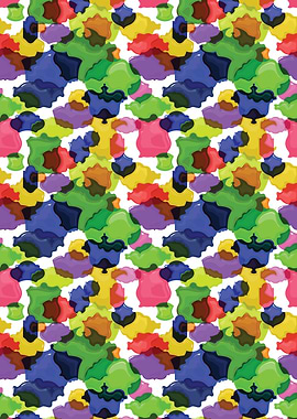 Colorful Abstract Pattern on White Background