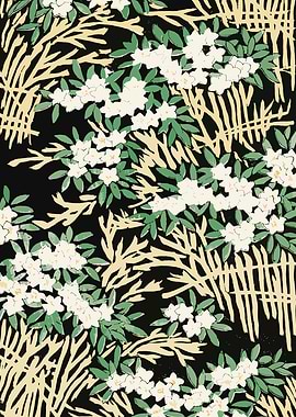 Floral Pattern with White Flowers