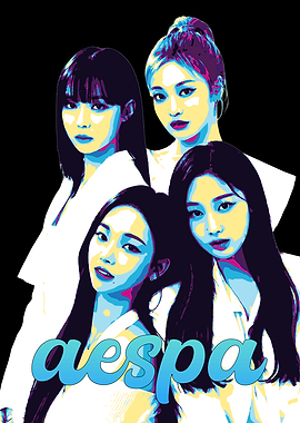 Aespa K-Pop Group Pop Art