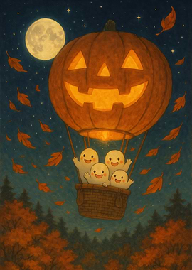 Halloween Pumpkin Ghosts