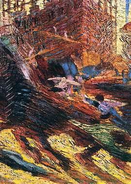Abstract Cityscape Painting by Umberto Boccioni