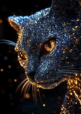 Sparkling Cat Portrait