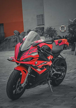 Red BMW S1000RR Motorcycle