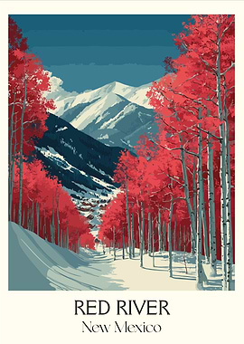 Red River, New Mexico Landscape Art