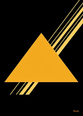 Golden Triangle Bauhaus Minimalist Poster