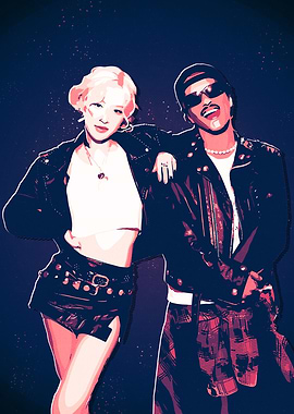 Rose & Bruno Mars Pop Art portrait